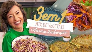 "3 em 1" MIX DE LEGUMES | 3 receitas usando uma única base