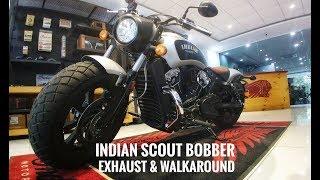 indian scout bobber exhaust | walkaround | motowingz