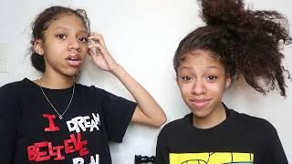 TWIN SISTER DOES MY HAIR! ( GOES WRONG ) | Thewickertwinz