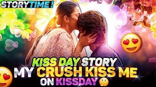 My Crush Kiss Me On Kiss Day ️ || Free Fire Story Time  ||