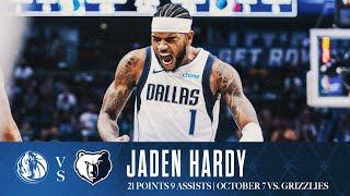 Jaden Hardy (21 Points) Highlights vs. Grizzlies | October 7, 2024