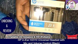HP in-Ear H2310 Universal Headset with Mic and Volume Control (Black) | UNBOXING & REVIEW |