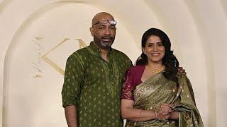 Sonali Kulkarni with Husband at Ashitosh Govarikar's son Wedding Reception