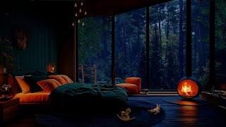 Cozy Bedroom Space - Relaxing Piano, Crackling Fireplace, and Soothing Nature Sounds