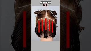 BOB HAIRCUT(graduation) #haircuttutorial #bobcut #shortvideo