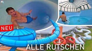 Freizeitbad Greifensteine - ALLE Wasserrutschen 2024 (mit neuen Rutschen!)