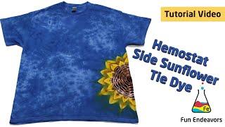 Tie Dye Design:  Tutorial For A Side Hemostat Sunflower Shirt