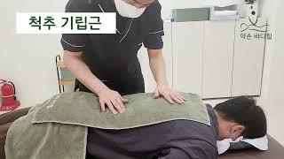 부드럽게 진행하는 척추기립근 마사지 테크닉