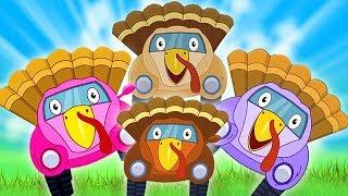 пять маленьких индеек | Five Little Turkeys | Super Kids Network Russia | мультики для детей