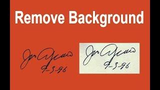 How to remove background from a scanned signature in Microsoft PowerPoint 2017