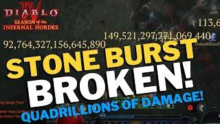 Diablo 4 - 149 Quadrillion Damage! Stone Burst is Completely Broken // PTR (Season 6)