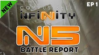 Baby Steps! - Morat Aggression Force vs Nomads Infinity N5 Battle Report Ep 1