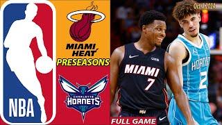 Miami Heat vs Charlotte Hornets Full Game Oct 8,2024 | NBA TODAY | NBA HIGHLIGHTS | NBA Preseason