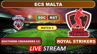 ECS Malta Live - Southern Crusaders CC vs Royal Strikers Live Cricket Score & Commentary