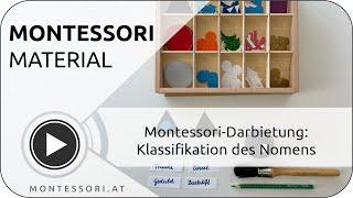 Montessori-Darbietung: Klassifikation des Nomens [Österreichische Montessori-Akademie, Ausbildung]