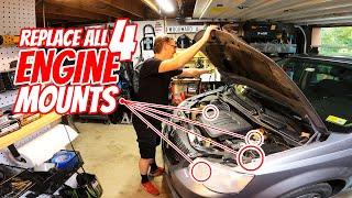 2015 Dodge Grand Caravan Replace ALL 4 Engine Mounts  154k Miles