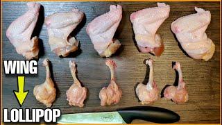 Chicken Lollipop Cutting | How To Make Chicken Lollipop at Home | How to make lollipop chicken wings