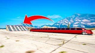 GTA 5 STUNTS With The LONGEST CAR Ever! (Stunts & Fails)