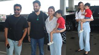 South Actor Suriya And Kajal Aggarwal With Family Spotted At Mumbai Airport