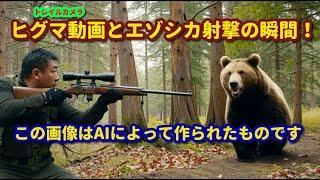 私のヒグマ射撃をAIに読み込ませた結果！！その他、交尾期のオス鹿の行動その他 私の射撃より！　エゾシカとヒグマハンティングに半生を捧げたサムライハンター【山川 海好】