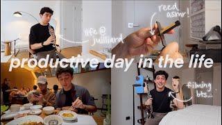 PRODUCTIVE 24 HOURS | Life at Juilliard - practicing, reed making, nyc college life