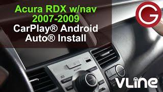 How to install GROM VLine VL2 into Acura RDX 2007 2008 2009 for wireless CarPlay Android Auto HON1L