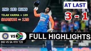 Full Highlights | India Vs South Africa 4th T20 Match 2024 | Ind Vs Sa