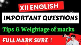 Plus Two English Important Questions & Tips