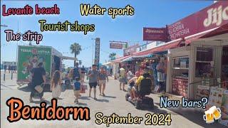 Benidorm September 2024, walk with me - Levante beach bars, Tourist shops, The strip & New bars?