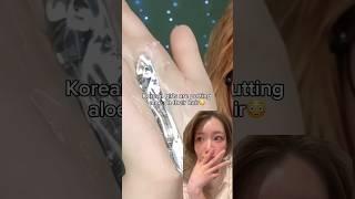 Korean girls are putting aloe on their hair (haircare tip) #shorts