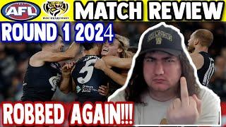 ROBBED AGAIN!!!- AFL Richmond vs Carlton | Round 1 2024 | Match Review