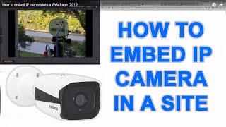 How to embed IP camera into a Web Page