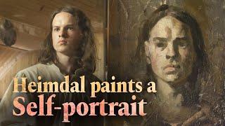  STUDIO VISIT: William Heimdal does a one-hour painting session on a new self-portrait