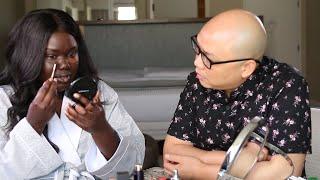 Professional Makeup Artist Watching Me Do my Makeup — WHAT DID WE LEARN?? Episode 1