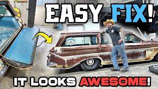 Easy Fix For Rusted Back Door. 1961 Chevy Wagon.