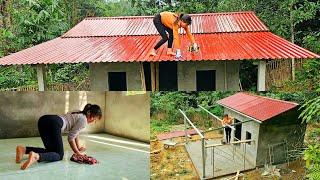 90 days; build houses, plaster walls. roofing. Building a porch frame - building a farm/Ban Thi Diet