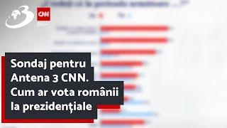 Sondaj pentru Antena 3 CNN. Cum ar vota românii la prezidențiale