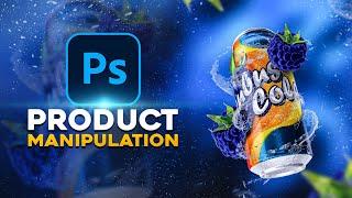 Product manipulation in Photoshop |  Splash Soda advertising poster design | photoshop tutorial