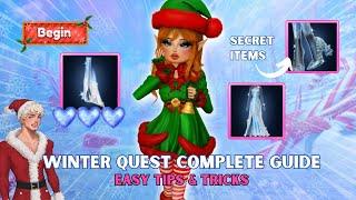 WINTER QUEST COMPLETE TUTORIAL! TIPS AND TRICKS TO COMPLETE ALL 3 CHAPTERS! DTI CHRISTMAS UPDATE