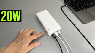 Baseus 20W Power Bank Charging Tests (It charges MacBook Pro at 18W PD3.0)
