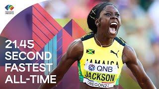 Jackson no.2 all-time with 21.45  | World Athletics Championships Oregon 22