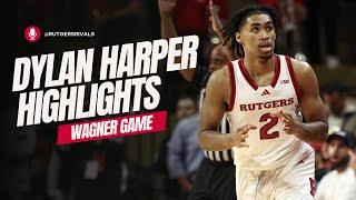 Dylan Harper Highlights versus Wagner -- #Rutgers Scarlet Knights Basketball