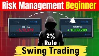 Beginner Swing Trading Risk Management technique : 2% Rules | FII data stock | #Swingtradingstrategy