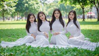 VIDEO 4K | VIETNAMESE WOMEN WEAR TRADITIONAL AO DAI | AO DAI VNG