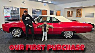 We buy our first car together and it was inside the showroom