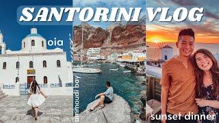 SANTORINI GREECE VLOG | 5 STAR RESORT, EXPLORING OIA, AMMOUDI BAY & SUNSET DINNER