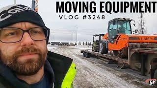 MOVING EQUIPMENT | My Trucking Life | Vlog #3248