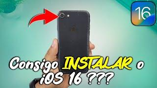 É possível INSTALAR o iOS 16 em modelos como o iPhone 7 / 7 Plus? Olha só isso!