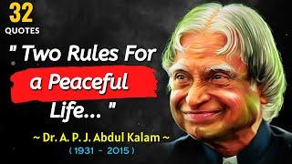 Dr. APJ Abdul Kalam | "Two Rules For a Peaceful Life" | Motivational Quotes For Young Generation