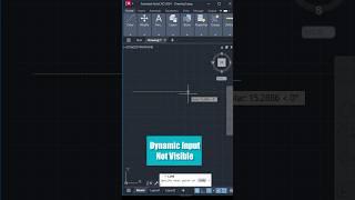 AutoCAD Tips 7 Dynamic Input Not Visible #shorts #autocad #autocad2024 #designgorhythm
